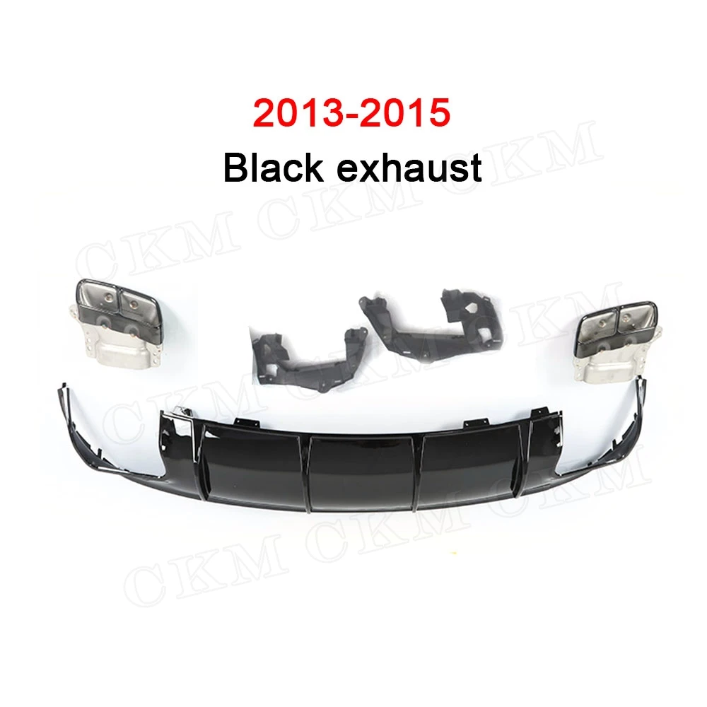 PP Achter Lip Diffuser met Uitlaat Tips voor Mercedes Benz CLA Klasse W117 CLA260 CLA45 2013-2018 Bumper Skid plate