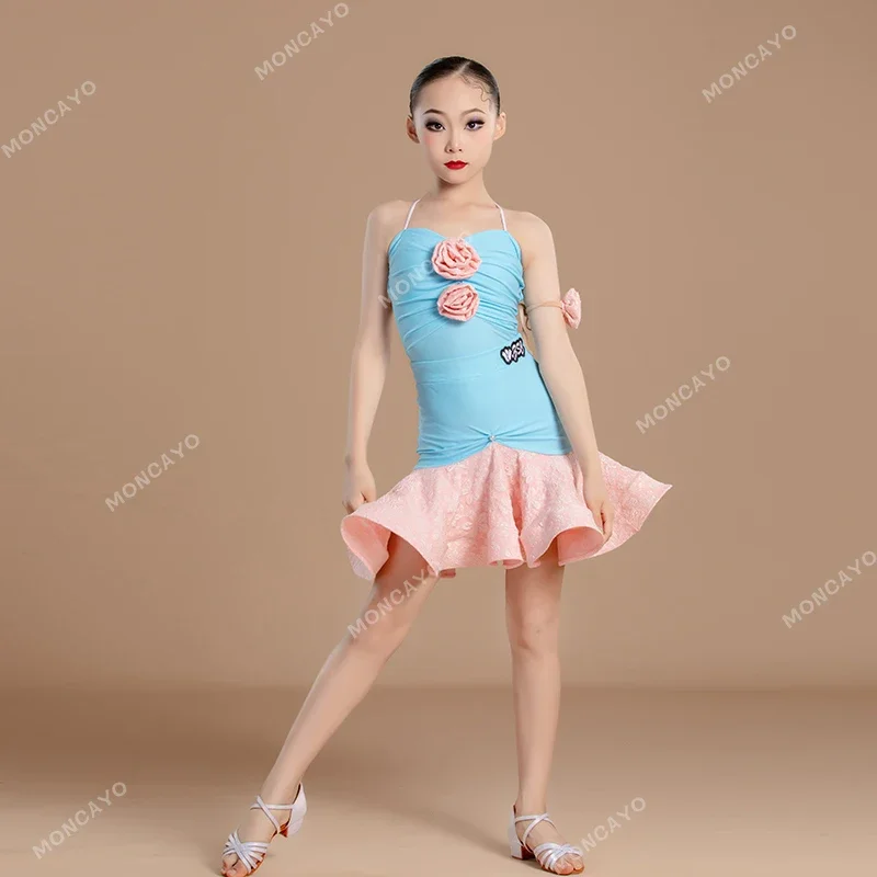 

Latin Dance Dress Girls Standard Ballroom Dance Competition Dresses Kids Rumba Samba Tango Dance Clothes Latin Practice Dress