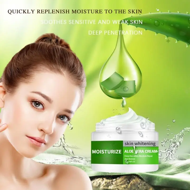 Aloe Vera Cream Face Moisturizing  Repairing Brightening Facial Skin Care