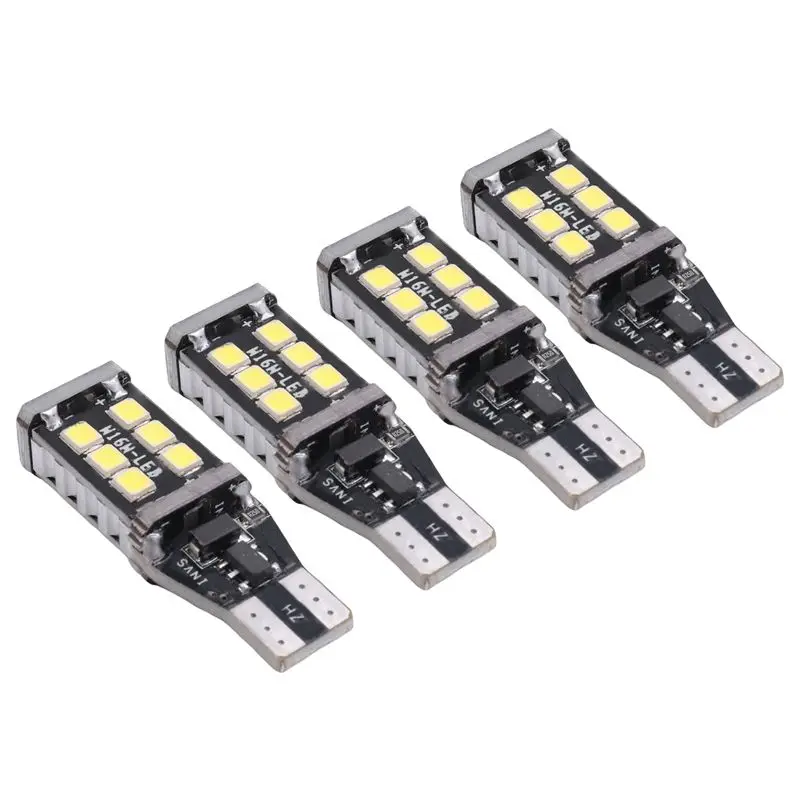 

Прочные светодиодные лампы Canbus ярко-белого цвета, 4 шт., для автомобильных фонарей заднего хода 912 921 T15 W16W