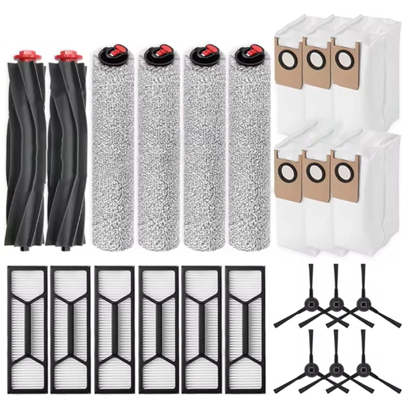 

AT28-24PCS For Eufy Omni S1 Pro/Omni S1 Vacuum Cleaner Spare Parts Vacuum Brush Hepa Filter Mop Cloth Dust Bag