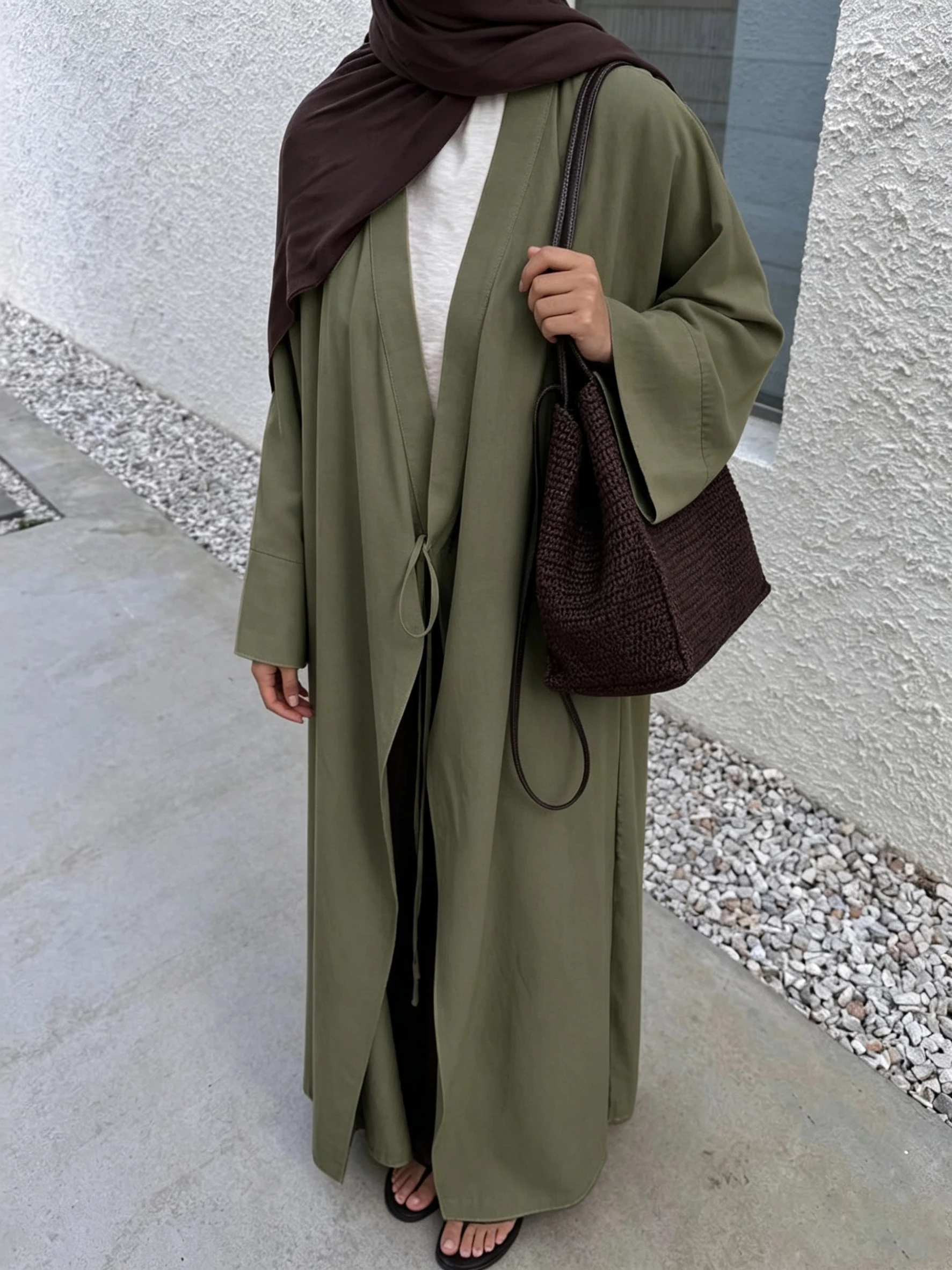 2026 Women's New Casual Fashion Loose Cardigan Robe Solid Color Casual Soft Comfortable, No Headscarf