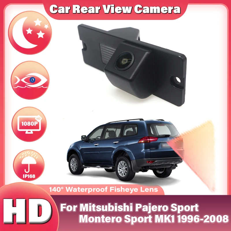 

HD 1080P Автомобильная ПЗС-камера «рыбий глаз» для Mitsubishi Pajero Sport Montero Sport MK1 1996-2008 Автомобильный резервный монитор парковки заднего вида