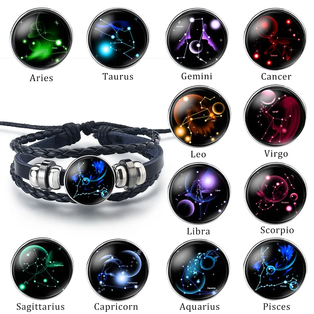 

12 Zodiac Signs Constellation Bracelet