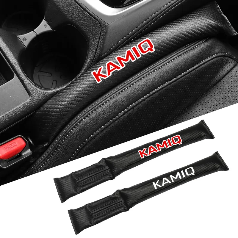 

Carbon Fiber Car Interior Seat Gap Plug Filler Pad For Skoda Kamiq 2018 2019-2021 Accessories