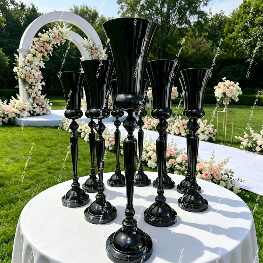 6/10pcs)60-110cm)Wedding Party Decoration Supplies Props Black Metal Flower Stand Arches Backdrop Stand wedding decor