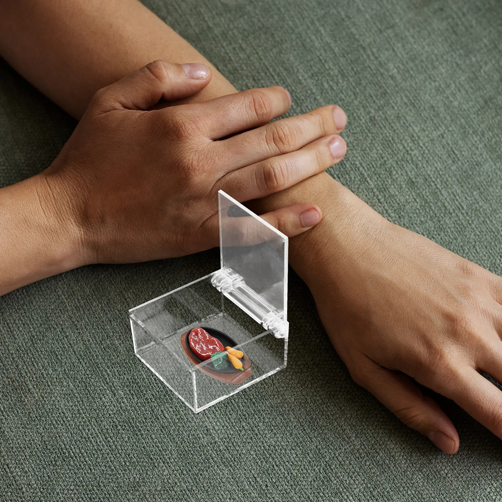Transparent Acrylic Display Box Mini Case Hinged Lid Multipurpose for Jewelry Collectibles Home Office Display Box