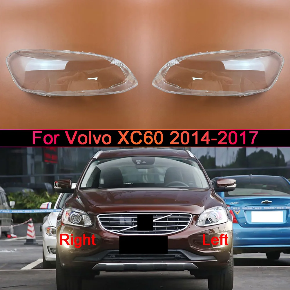 

Headlight Transparent Lens Headlamps Cover 2014-2017 For Volvo XC60 Transparent Lampshade Case Headlights Shell Lens Plexiglass