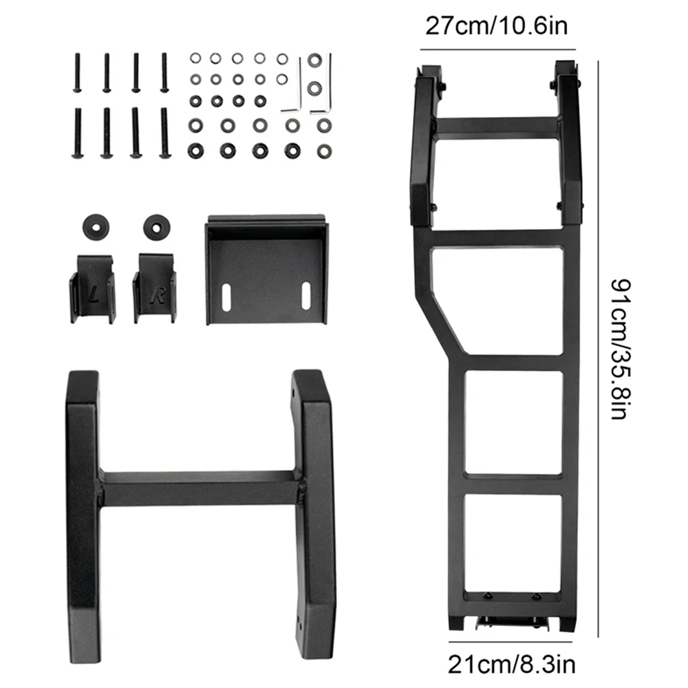 Car Rear Door Ladder For Suzuki Jimny 2019 2020 2021 2022 JB74 Aluminum Alloy Tailgate Ladder Accessories