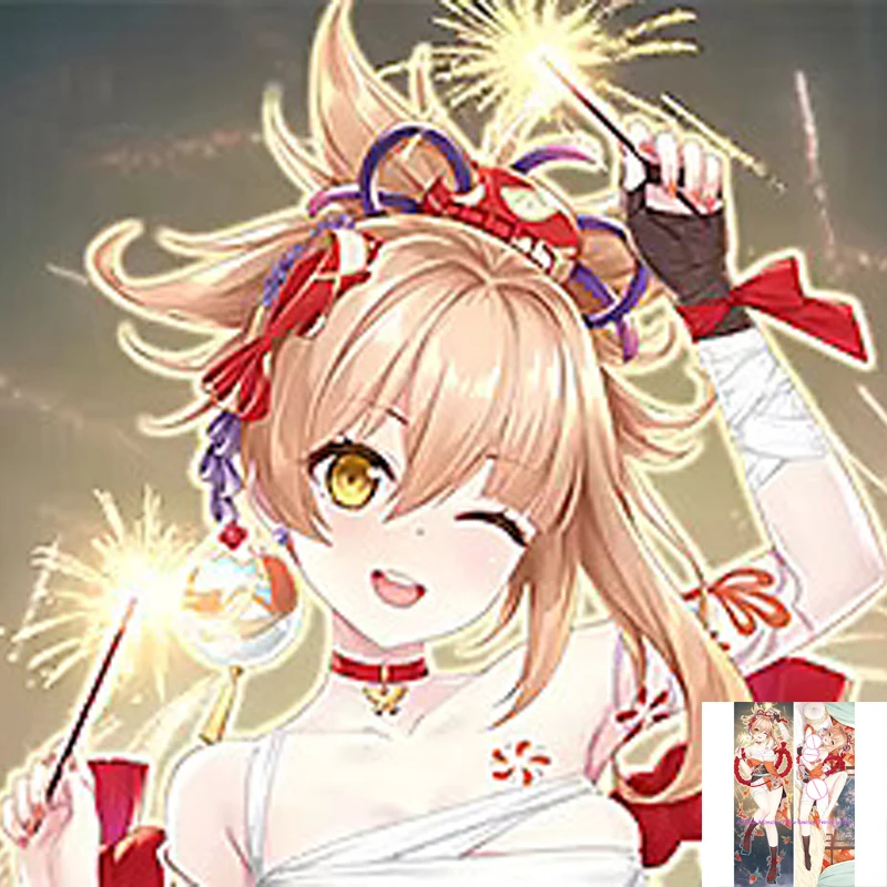 

Anime Dakimakura Pillow Case Yoimiya Sexy and Busty Beautiful Girl Double-Sided Halloween Decoration