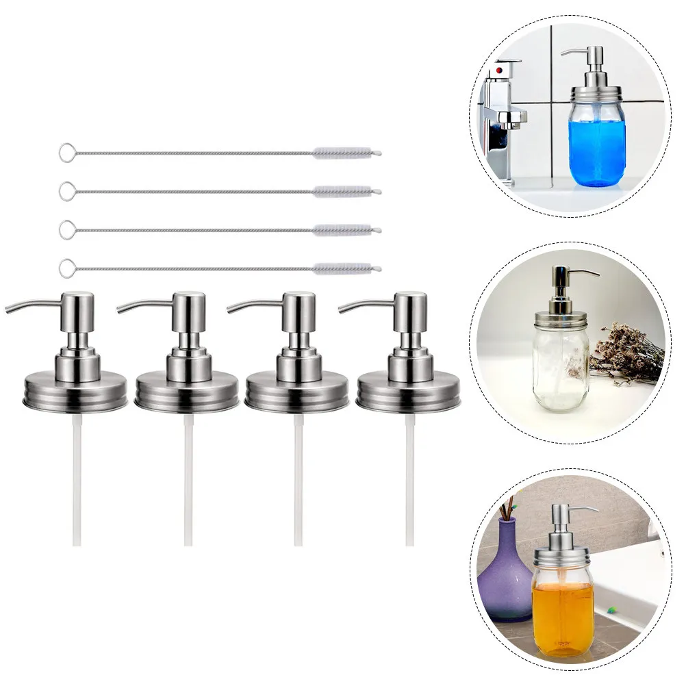 

Набор из 1 шт. насосов-дозаторов из нержавеющей стали для мыла, лосьона, шампуня, сменных насосов для бутылок и банок, насадок-дозаторов
