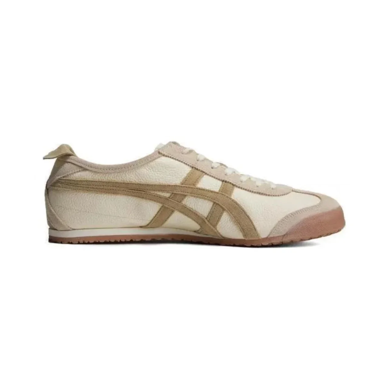 Asics Onitsuka Tiger MEXICO 66, Original Classic Low Side Herren Damen Sneaker, leichte Laufschuhe, Grau, Braun