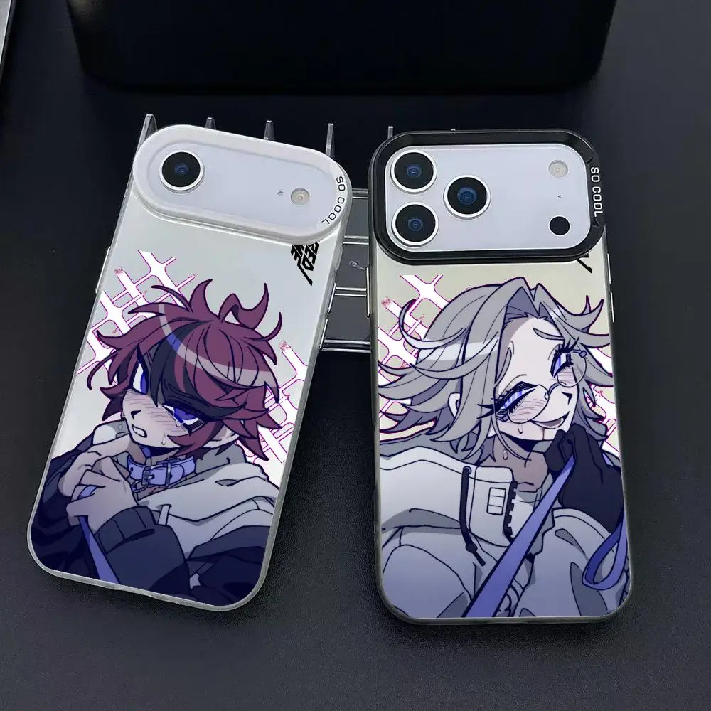 حافظة هاتف H-Hundred Line Last Defense لهاتف آيفون 17 16 15 14 13 12 11 Pro Max Air Matte Laser Aurora مقاومة للصدمات Funda