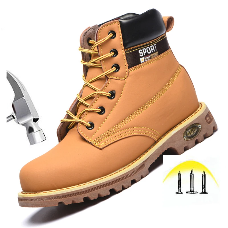 Safety Steel Toe Boots Men Waterproof Work Shoe Labor Insurance Puncture Proof Shoes Mens Military Army Camo Boots M520