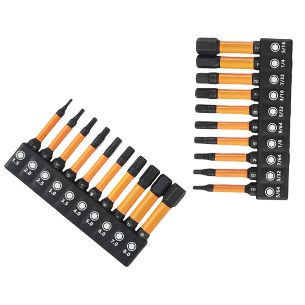 ชุดดอกสว่านไขควงหกแฉกแม่เหล็ก10ชิ้น, ดอกไขควงก้าน1/4ดอกไขควง H1.5-H6อุปกรณ์เวิร์คช็อปอุปกรณ์ทำมือ