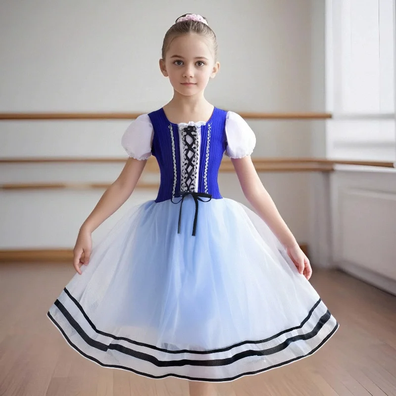 지젤 발레 의상 성인 어린이 긴 투투 백조의 호수 발레 드레스 소녀 여성 키즈 발레리나 파티 댄스 발레 투투 드레스