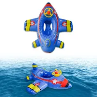 Kids Water Toy Large Swimming Circle PVC Airplane Shape Leak-Proof Inflatable Float Seat Summer Pool Beach Swimming Ring for Kid