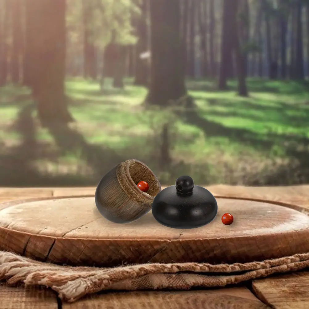 2Pcs Acorn Shape Wooden Pendant Natural Wood Crafted Smooth Safe Sturdy Aromatherapy Diffuser Decorative Acorn Ornament Mini