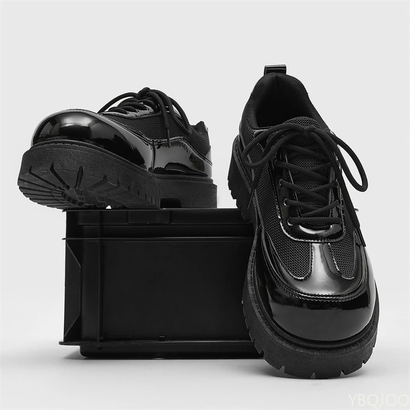 Zapatos de hombre versátiles y a la moda, nuevos para primavera y otoño, casuales, cómodos, de caña baja, con suela gruesa, elegantes, sencillos y formales.