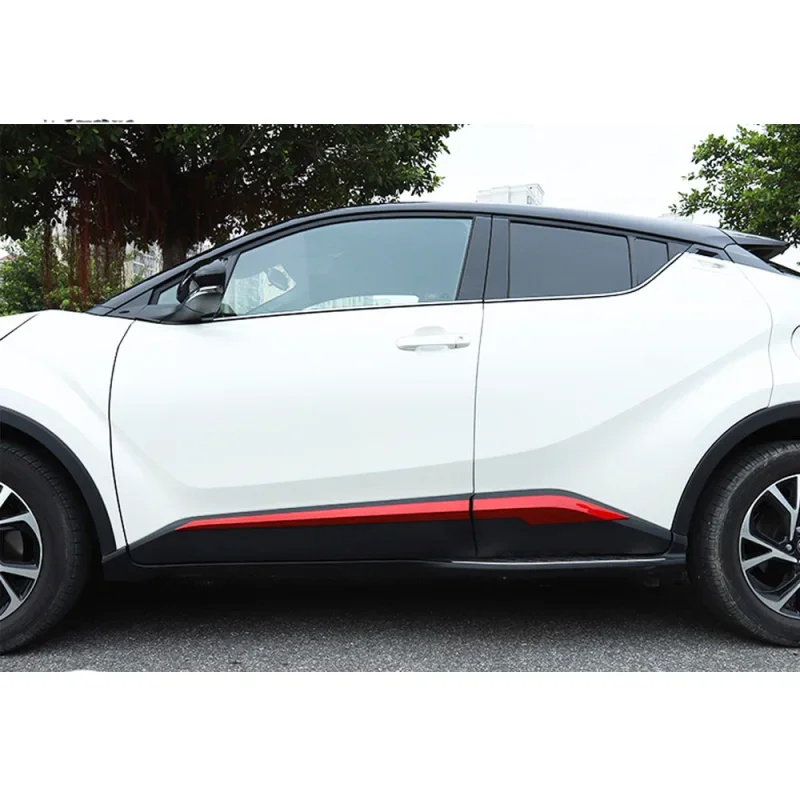 

Для Toyota CHR C-HR XA10 2018 2019 2020 2021 2022 молдинг кузова боковой двери, накладка, украшение, внешние автомобильные аксессуары, 4 шт.