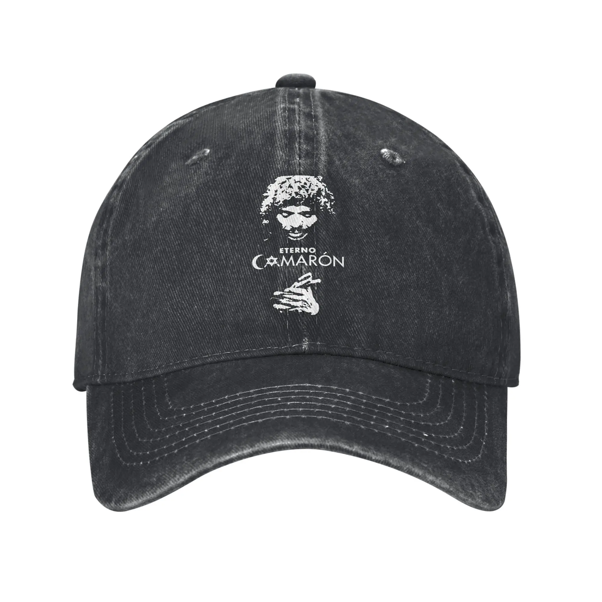Camarons De La Isla Cantante Flamenco Gorra De Béisbol Denim Envejecido Lavado Isla Camarones Snapback Sombrero Viajes Al Aire Libre Ajustable