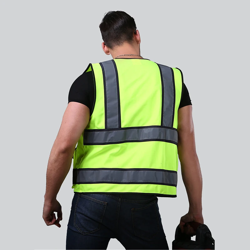 Custom Logo High Visibility Vest Safety Vest Security Protection Working Vest Motorcycle Jacket Waistcoat Vest ﻿