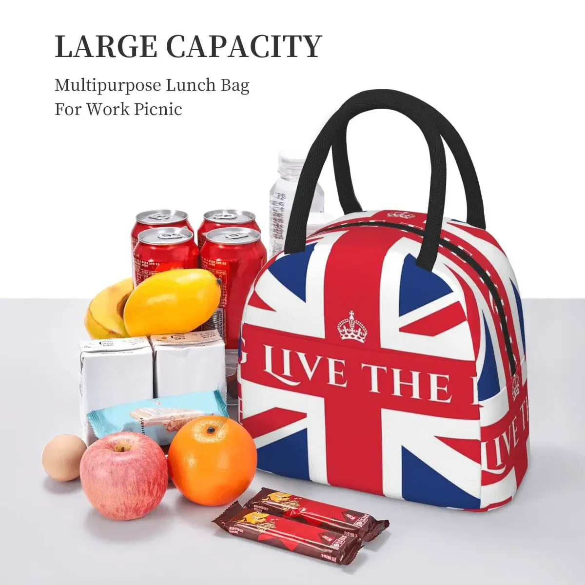 Union Jack Flag Of The UK United Kingdom British Insulated Lunch Bag for Kids School Cooler Thermal Lunch Boxes Container