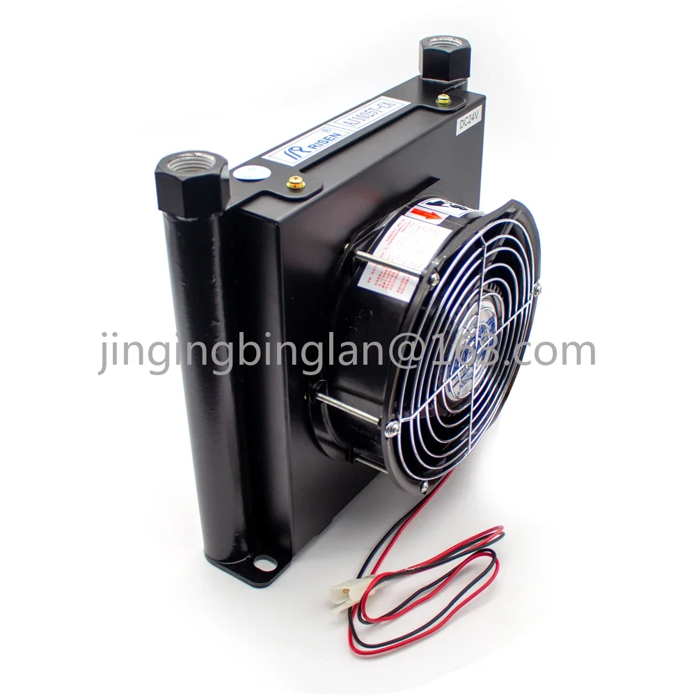 AJ1025T-CA 25L/MIN Flow Small Radiator Oil Cooling Heat Exchanger Radiator Oil Cooler Hydraulic Aluminum Alloy Air Cooler 3Mpa