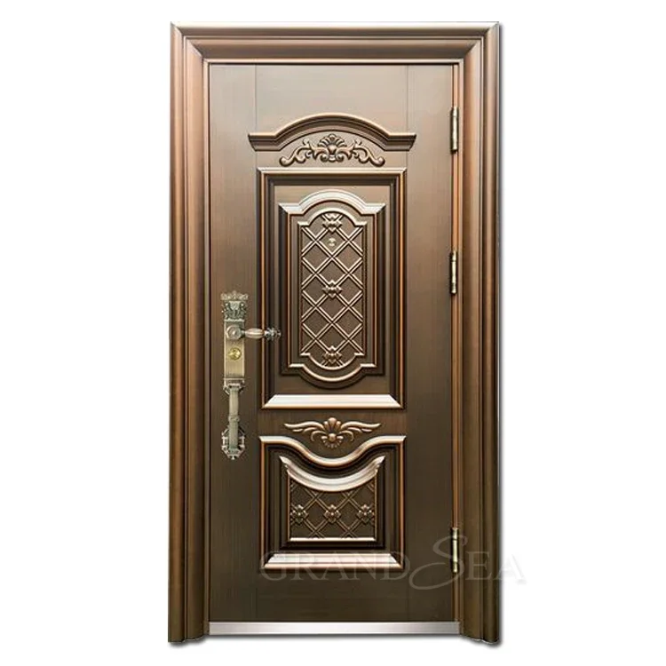 United Kingdom Style Class A Burglar Latest Design Fire Rated main Exterior security steel Doors For Villa