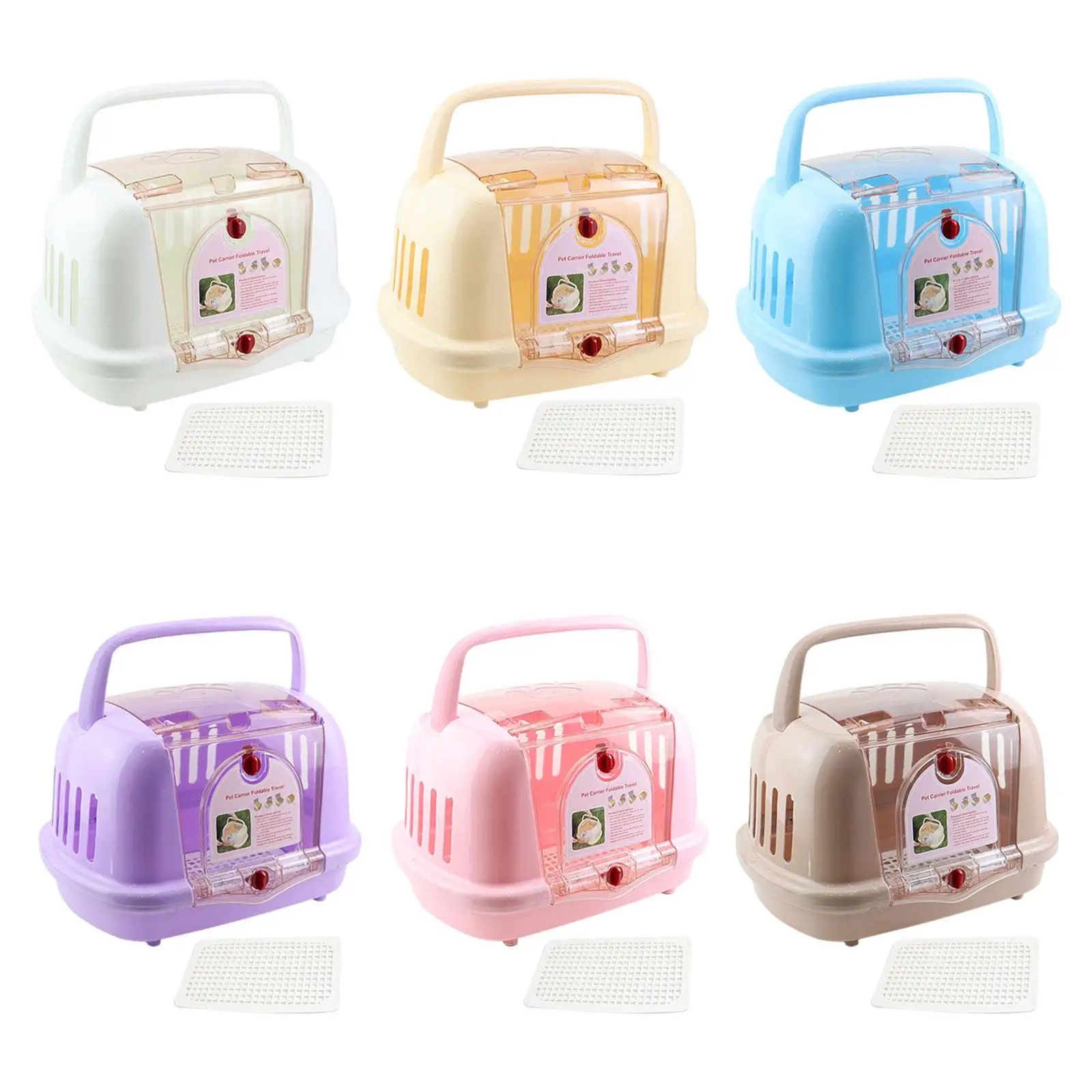 حامل كلب للقطط ذو جوانب صلبة للكلاب الصغيرة والمتوسطة والداخلية والخارجية