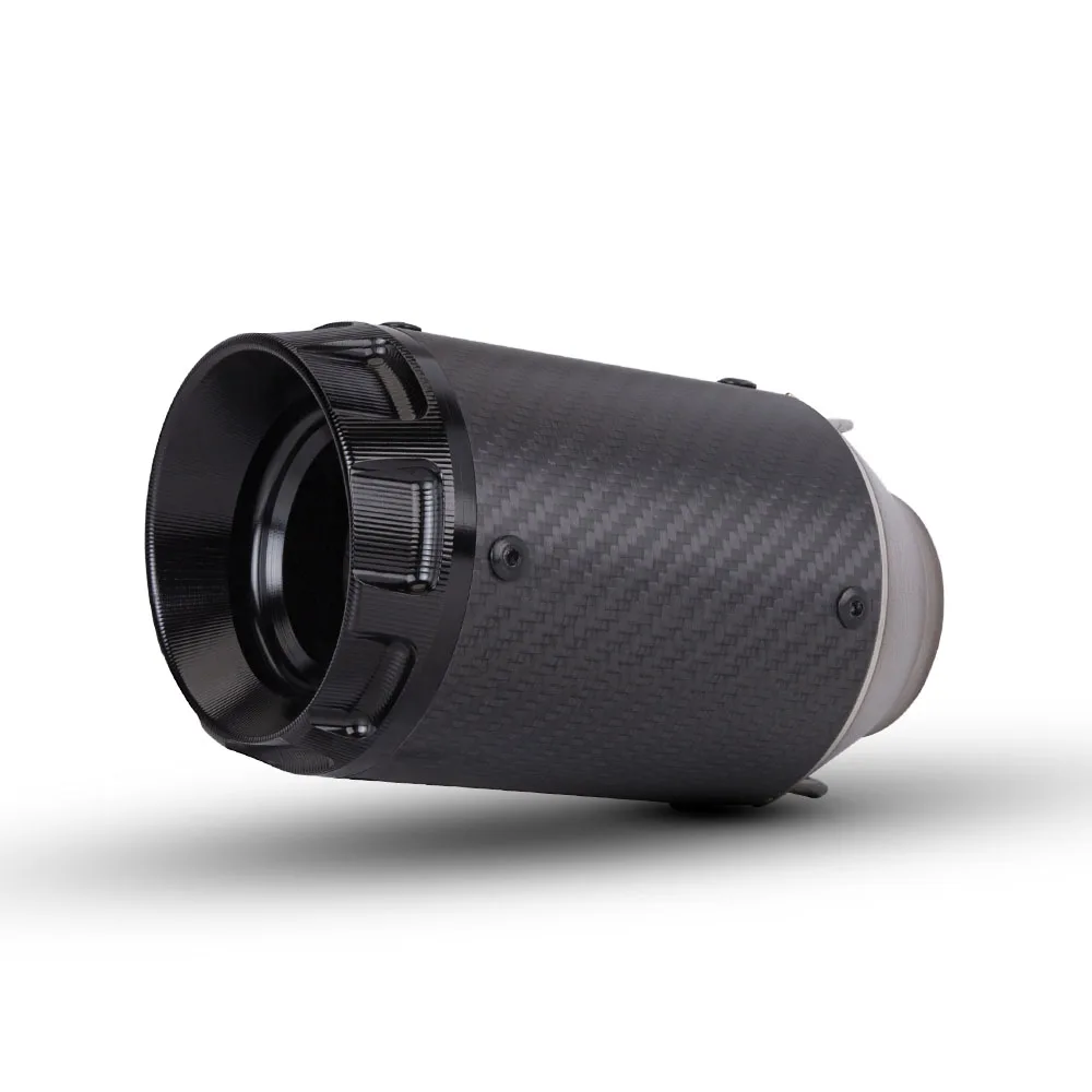 

Universal 51mm Motorcycle Exhaust Muffler Racing Escape Carbon Muffler For Ninja400 Z650 R1M MT15 ZX10R RS660 CBR650R CB650R