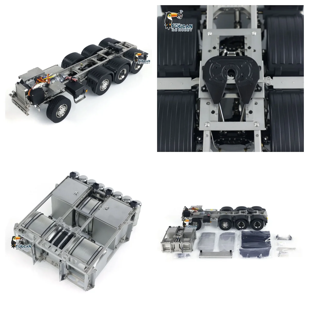 

Radio Control 8x8 Metal Chassis for Toys 770S 1/14 RC Tractor Truck Model 3-speed Transmission Vehicle Cars for Boys TH23783