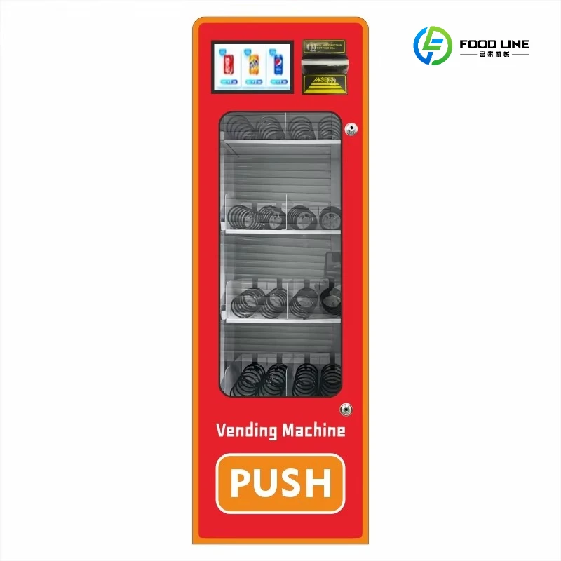 Hot Sale Small Touchscreen Vending Machine Selling Food Beverages SDK Coin Multiple Payment Methods Remote Monitoring Customized