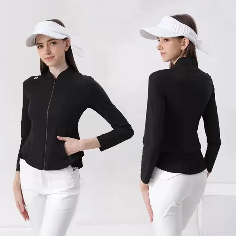 Golf Women's Windbreaker Jacket Long Sleeve Spring Autumn Sportswear Anti-Wind Sunscreen Ladies Top New Arrival