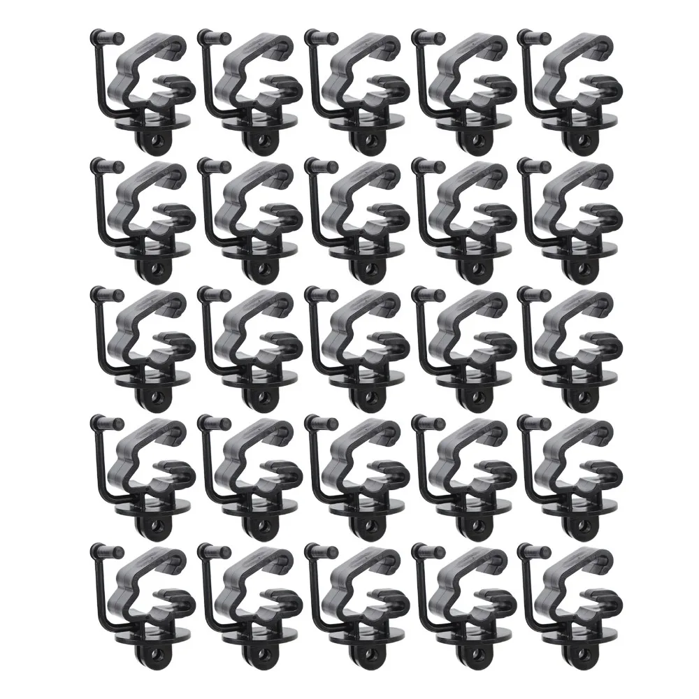 25pcs Plastic T Post Insulators Black 1-1/4 Inch Compatible Electric Fence Insulator 1.33 T Post Compatible Wire Holding Clips view 2