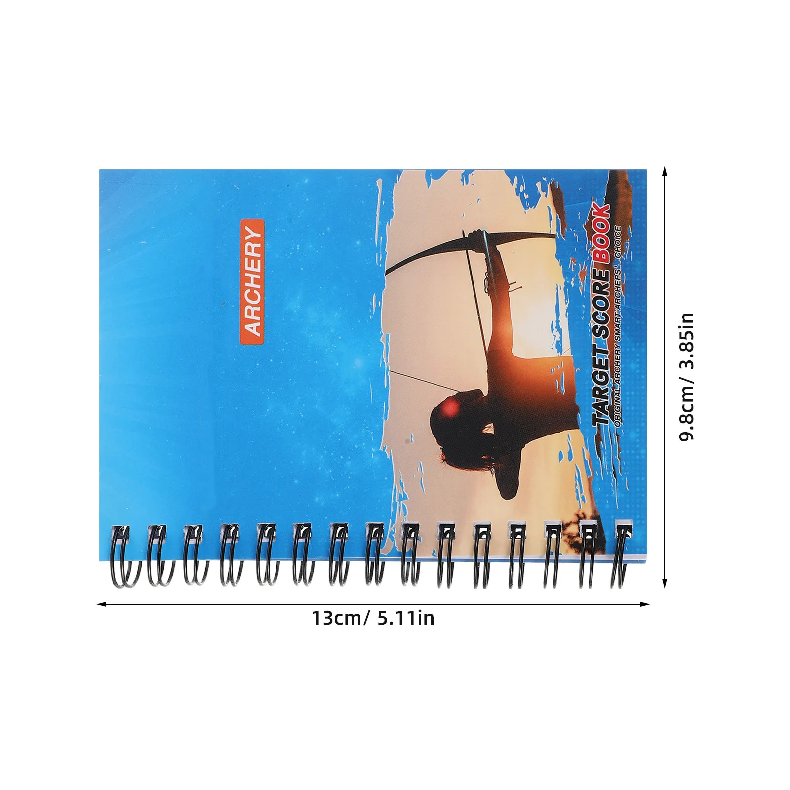 Archery Scorecard Book Spiral Bound Portable Blue Target Practice Journal Competition Tournament Scoring Compound Bow