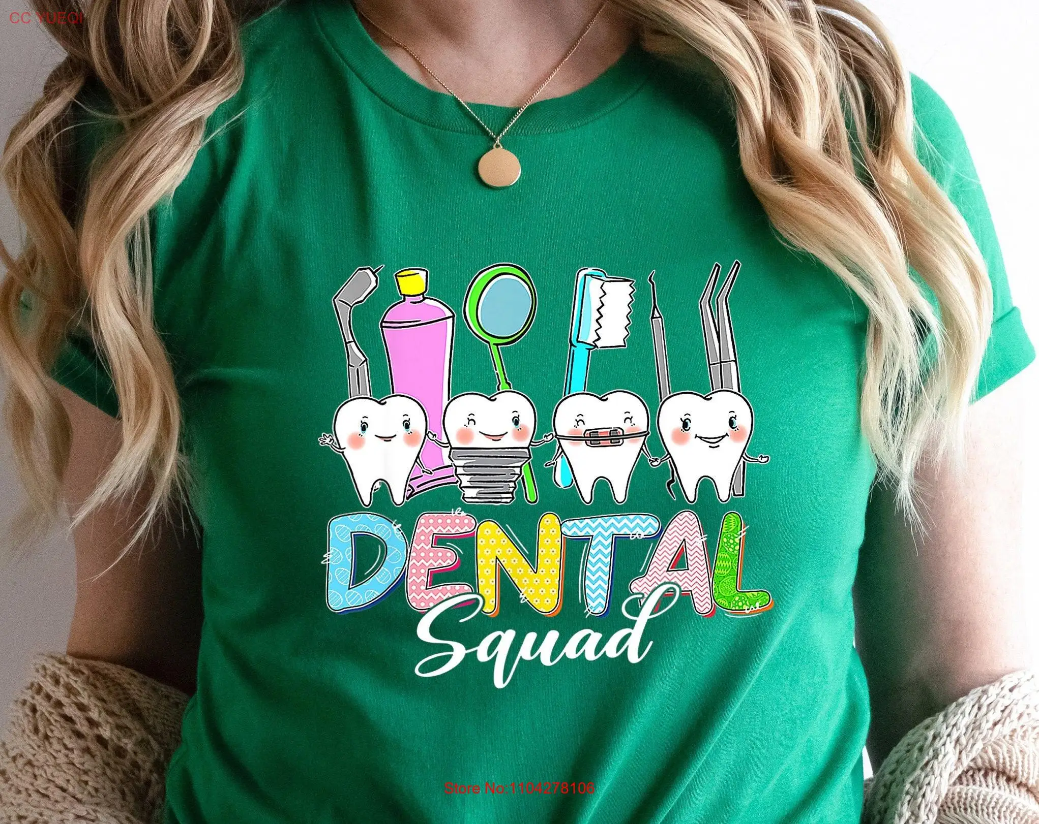 

Футболка Dental Squad Crew AssistanT HygienisT Funny Dentist Fun с длинными или короткими рукавами