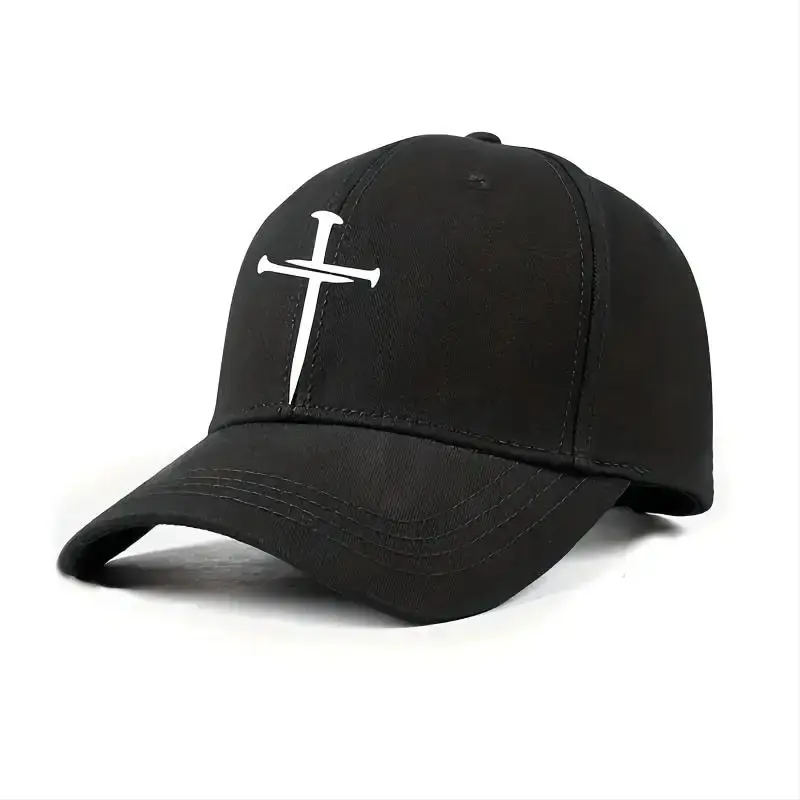 1pc Unisex Sunshade Breathable Casual Baseball Cap With Nail Cross Pattern For Outdoor Sport