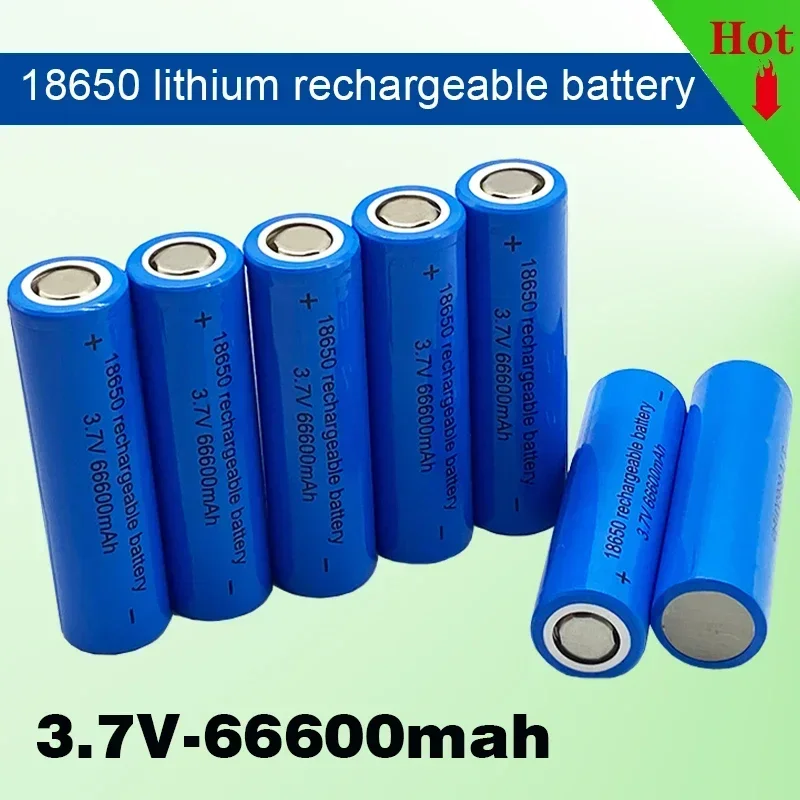 Original 18650 Battery 66600mah 3.7 V 18650 Lithium Rechargeable Battery for Flashlight Batteries Toy/electrical Charging