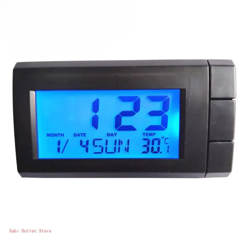 With LED Backlight Auto Car Digital LCD Electronic for Time Clock Thermometer Wa