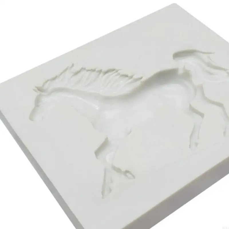 97BA Strong Running Horse Molds Handmade Soap Bar Craft Kitchen Baking Gift