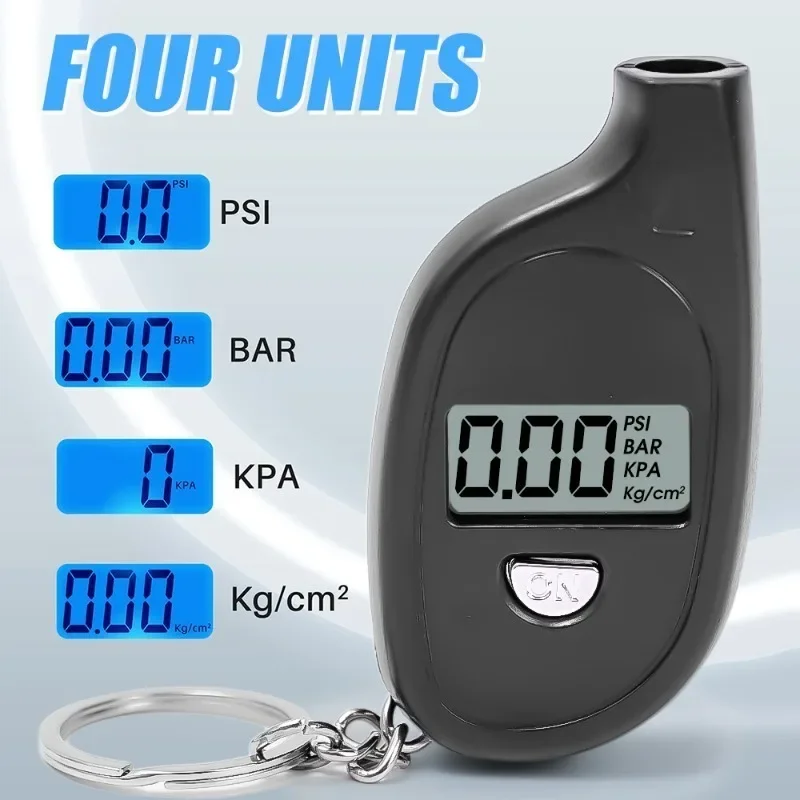 Car Tire Pressure Indicator Digital Lcd Display Tire Gauge Mini Keychain Car Motorcycle Bike Valve Cap Sensor Detector