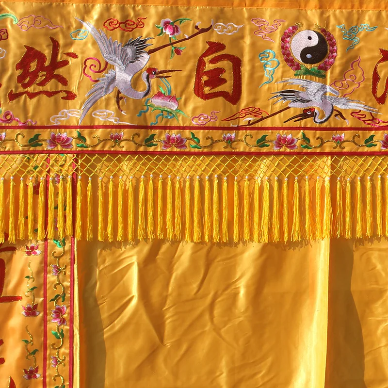 Cz blocking curtain satin embroider craftsmanship  nature longmen dragon tent banner patchwork couplet niche door curtain