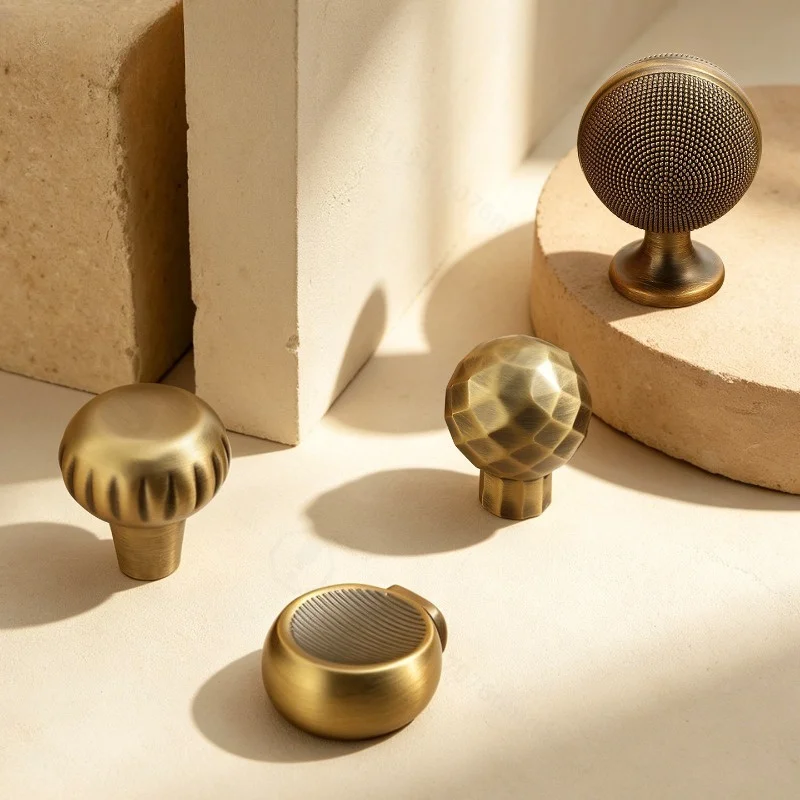 Antique Bronze Cabinet Knob Single Hole Drawer Pull Handle for Cupboard TV Wine Side Cabinet Hardware
