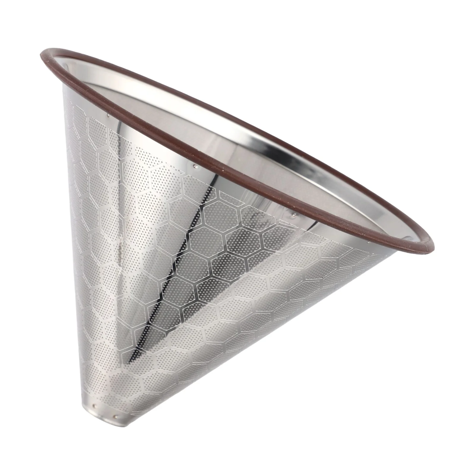 Stainless Steel Coffee Filter Reusable Paperless Fine Mesh Strainer for 13 Cups Offers Reliable Filtration and Rich Aroma