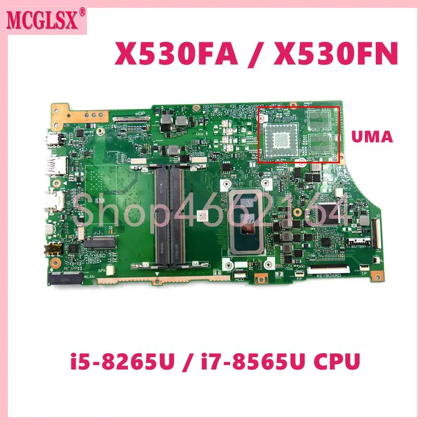 X530FA With i5-8265U / i7-8565U CPU Notebook Mainboard For ASUS X530FA X530FN X530F S530F S5300F Laptop Motherboard