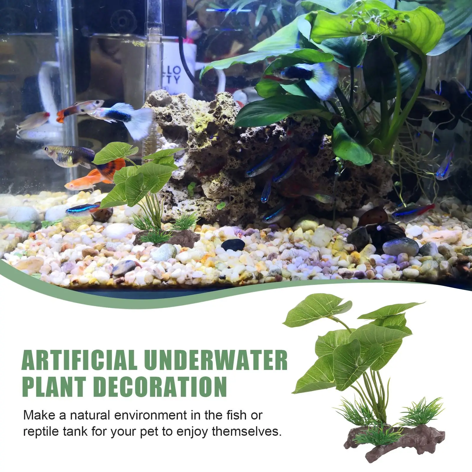 Artificial Aquarium Decor Plants Water Weeds Ornament Aquatic Plant Fish Tank Grass Decoration Accessories DIY Fish Tank Decor