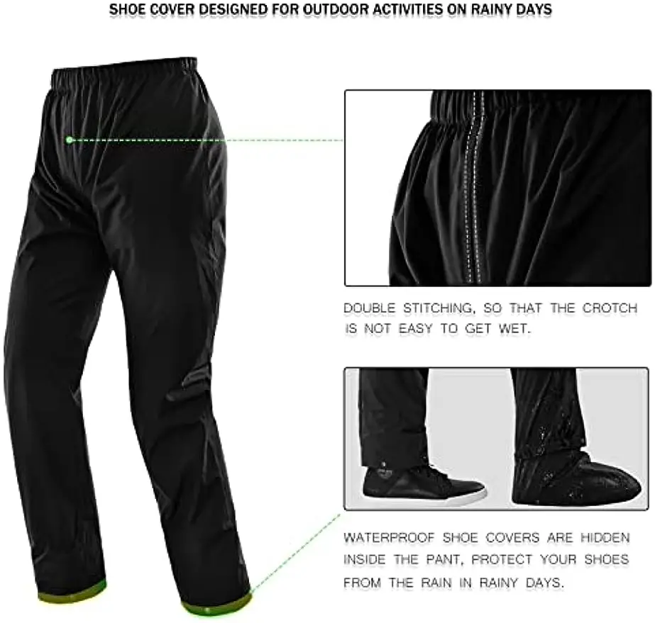 SULAITE-chubasquero impermeable para motocicleta para hombre y mujer, ropa de lluvia para exteriores, mono ultrafino, abrigo de lluvia, protección para ciclismo y senderismo