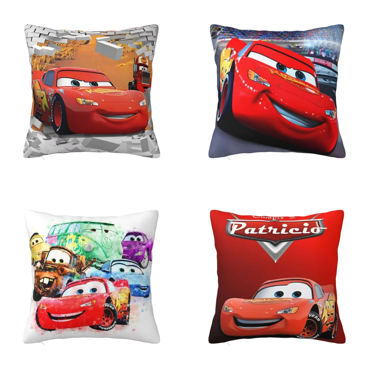 Lightning McQueen 95 Cars Pillow Case Cushion Cover Polyester Graphic Pillow Cover Morden Pillowcase For Sofa Bedroom Home Decor