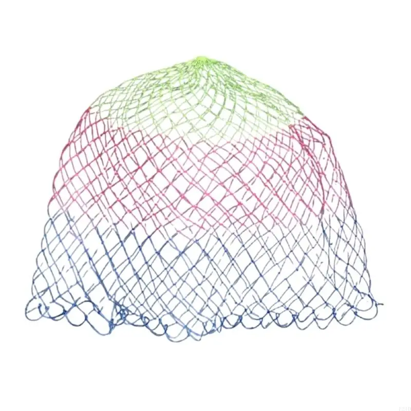   Light weight Nylon Fishing Net Rhombus Meshs Hole Replacement Nettings Folding Nylon Landing Dip Net Fishing Tool